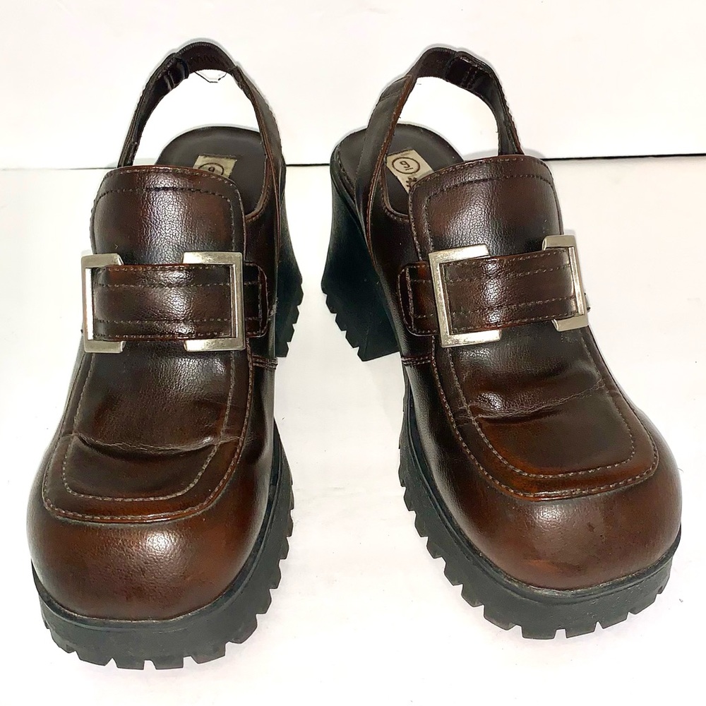 🛑SOLD ‼️Lower East Side Clunky Platform Heel Shoe Women’s Size 9 Brown